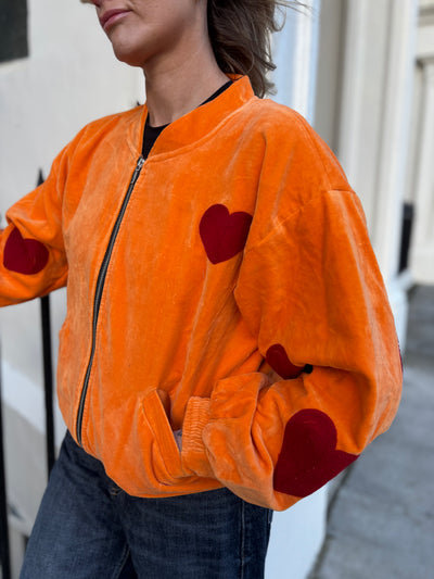 Fire Velvet Bomber Jacket