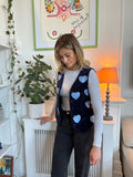 Navy Velvet Waistcoat