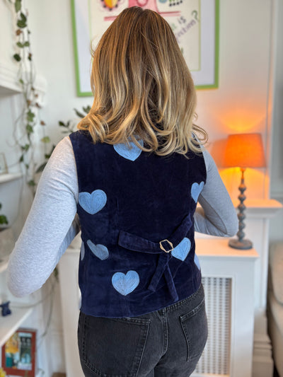 Navy Velvet Waistcoat