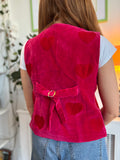 Fuchsia Velvet Waistcoat