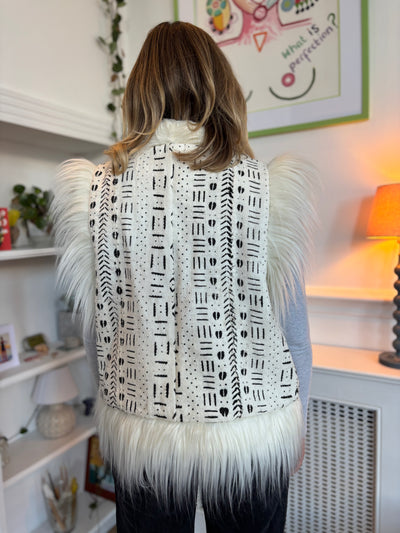 White Faux Fur Gilet