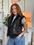 Black Faux Fur Gilet