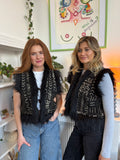Black Faux Fur Gilet