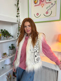 White Faux Fur Gilet
