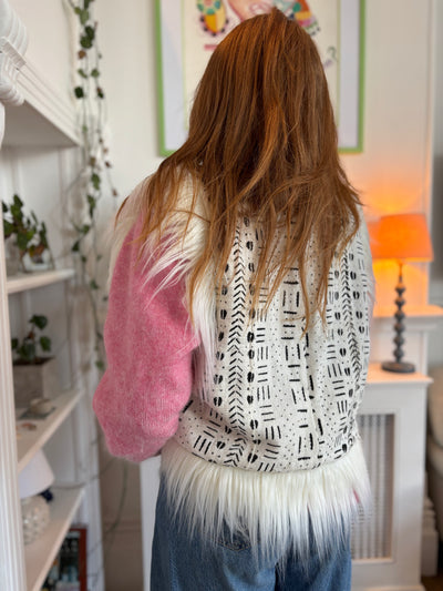 White Faux Fur Gilet