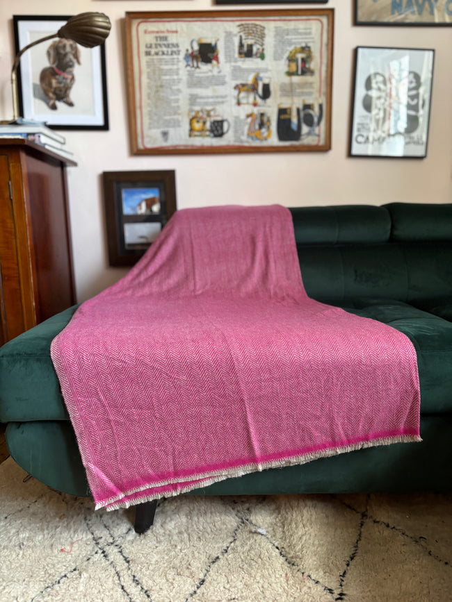 Raspberry Cashmere Throw Raspberry Cashmere Blanket – mrportobello