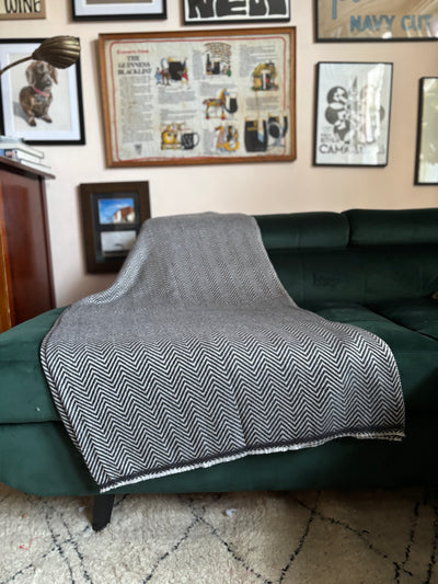 Deep Grey Cashmere Blanket