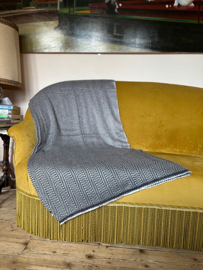 Deep Grey Cashmere Blanket