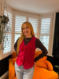 Fuchsia Velvet Waistcoat