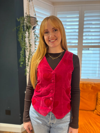 Fuchsia Velvet Waistcoat