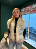 White Faux Fur Gilet