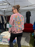Rose Velvet Bomber Jacket