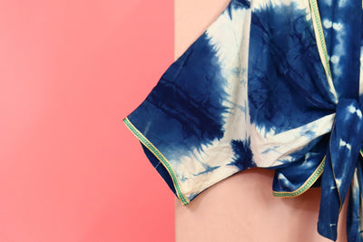 Indigo Wrap Top 1