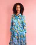 Garden Grows Silk Shirt Dress