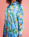 Garden Grows Silk Shirt Dress