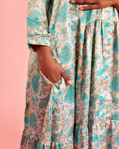 Precious Gems Silk Shirt Dress