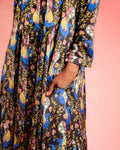 Peacocks Silk Shirt Dress