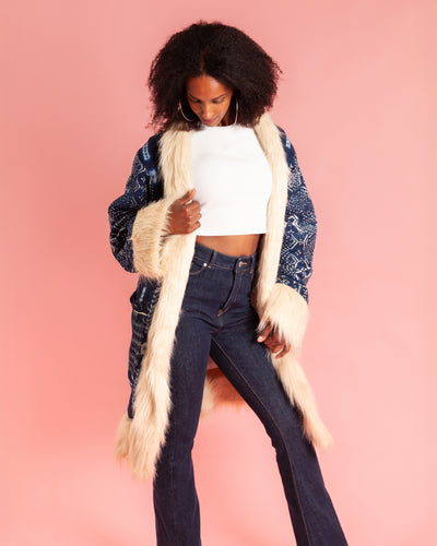 Little Indigo Fox Coat