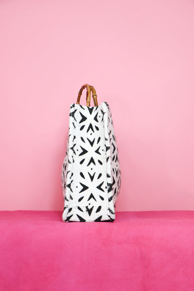 Blanco Bamboo Mud Cloth Bag