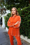 Orange Velvet Shirt by HW2