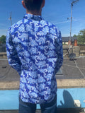 Cool Blue Block Print Shirt