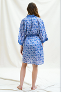 Aspiga Cotton Kimono/Kaftan Flower Blue