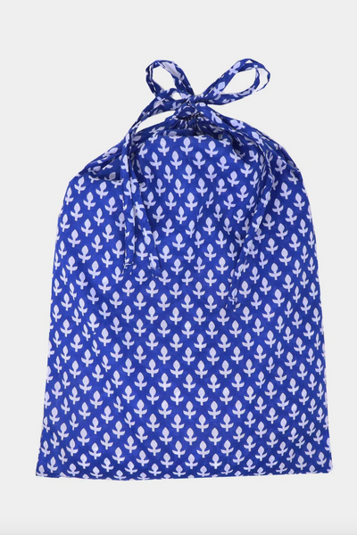 ASPIGA ORGANIC COTTON PYJAMA SET | LEAF BLUE/WHITE