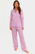 ORGANIC COTTON PYJAMA SET | FLOWER WHITE/ PINK