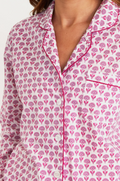 ORGANIC COTTON PYJAMA SET | FLOWER WHITE/ PINK